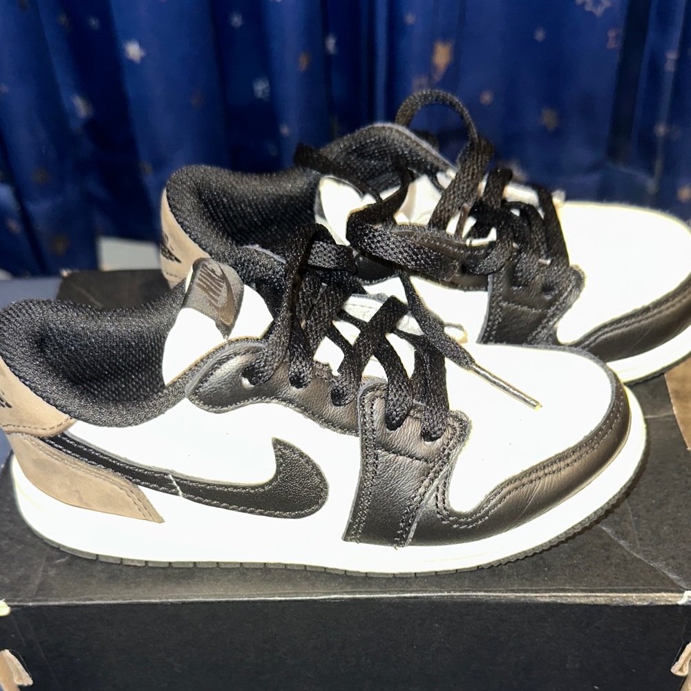 Jordan Kids Black and White Sneakers
